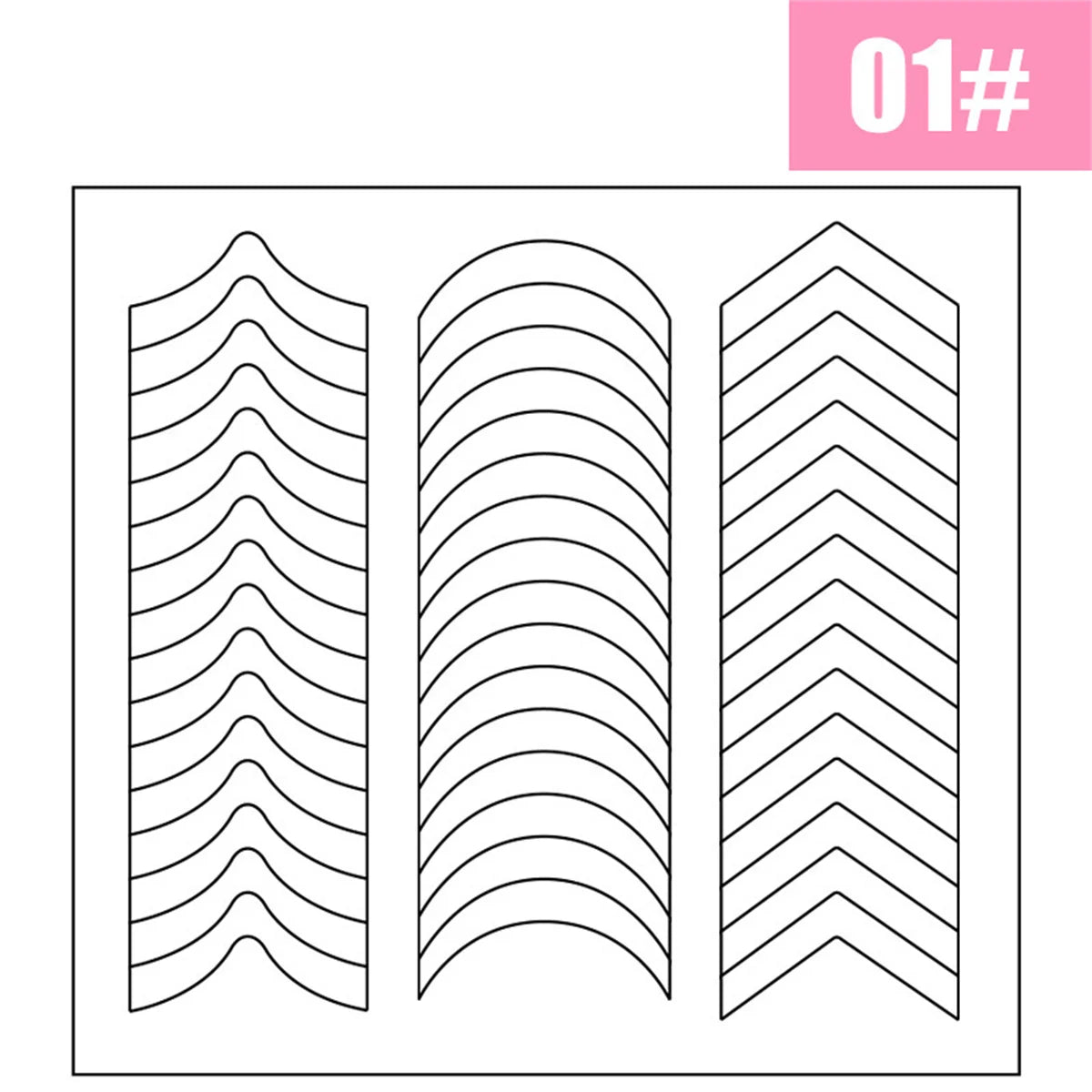 1PCS White French Manicure Strip Nails Sticker Stencil Guide French Nail Art Decals Form Fringe DIY Line Tips Decoration Tools