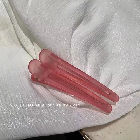 2Pcs/Lot 7.5cm Plastic Candy Colors Hairdressing Duckbill Clip Hairpins Hair Care Hair Clamps Styling Tools Professional Salon