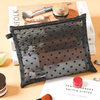 New Hot Mini Transparent Heart shaped Makeup Bag Women's Portable lipstick Cosmetic Storage Bag Transparent Ctue Small MakeupBag