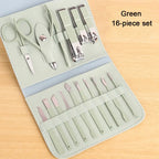 16PCS Professional Nail Clipper Set Stainless Steel Pedicure Tools for Men and Women Nail Care Kit ZJJ06