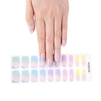 Leopard Semi-Cured Gel Nail Strips Simple Transparent Color Adhesive Long Lasting Gel Nail Stickers Harden In UV Lamp Need