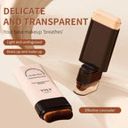 TVLV Velvet Moist Light Eraser Foundation Stick with brush Long-Lasting Flawless Concealer Cream Makeup for Face Beauty Cosmetic