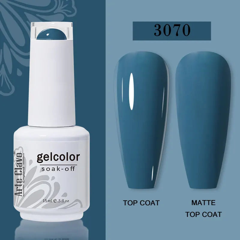 Arte Clavo Transparent Nude Pink Color Jelly Gel Nail Polish Semi Permanent 15ml Top Coat Soak Off UVLED Varnish Nail Art Design