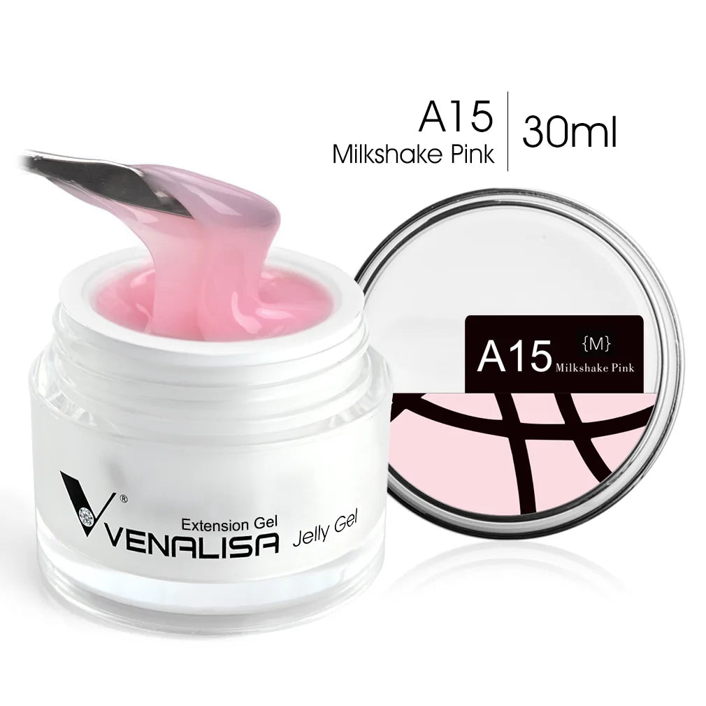 30ml Venalisa Builder Jelly Gel French Soak Off UV LED Poly Nail Gel Pearl Pink Funny Bunny Nail Extension Nail Manicure