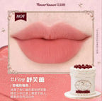 Flower Knows Strawberry Cupid Lipmud Cake Lipstick Velet Matte Lip Cream Soft Mist High CoverageMakeup Smooth Preventing Fading