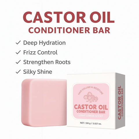 100g Castor Oil Conditioner Bar Anti-frizz Nourishing & Soothing Oil Control Conditioner for All Hair Types Hair Moisturizing