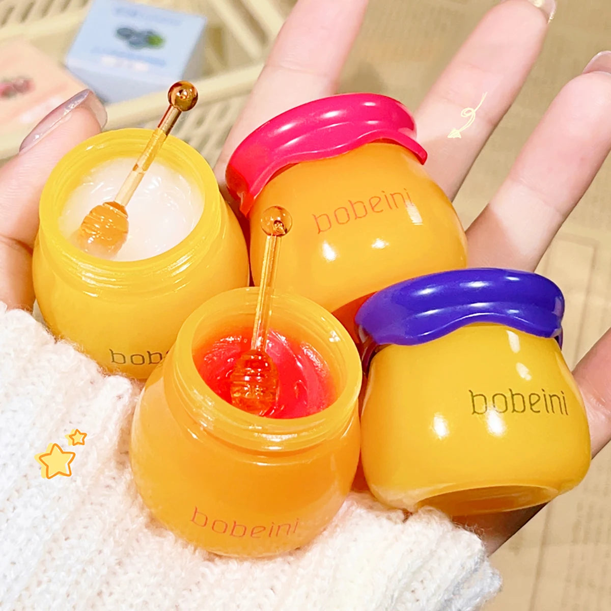 Hydrating Peach & Honey Lip Mask - Long-Lasting Moisture, Soothes Dry Lips, Reduces Fine Lines For Women