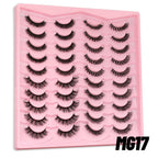 GROINNEYA 5/20 Pairs Russian Strip Lashes DD Curl False Eyelashes Natural Lashes Strips Curl Pack 4 Styles Eyelashes Extensions