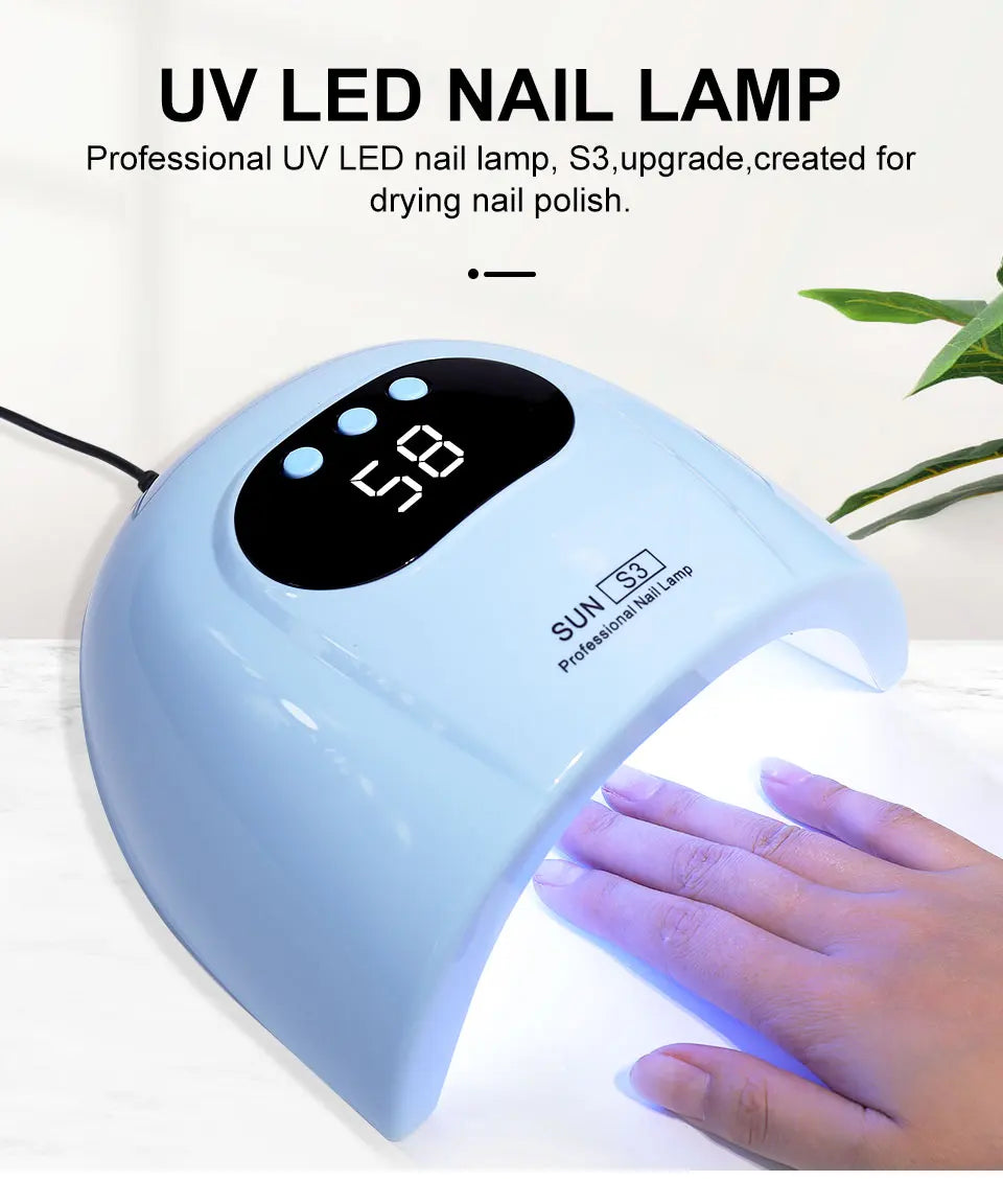 UV LED Nail Lamp Professional Gel Polishing Nail Light 24 LED Nail Art Quick Dryer for Nail Gel Curing Nail Salon Tool