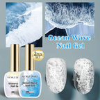 NICOLE DAIRY 15ml Bubble Ocean Wave Glue White Gel Nail Polish Summer Nail Poke Varnish UV LED Soak Off Gel For Nail Art Manicur