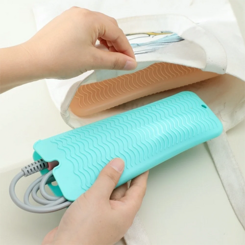 Silicone Hair Straightener Pouch Non-Slip Multi Color Heat Resistant Pad Multifunctional Foldable Heat Curling Pouch