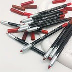12Color Matte Lipstick Lipliner Kit  Velvet Lip Pencil Red Brown Lip Shadow Contour Tint Long Lasting Lip Liner Set