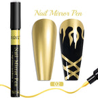 PUENTE 5ml Metallic Painting Liner Gel Polish Bright Mirror Effect Semi-Permanent UV Nail Varnish For Stunning French Nail Art