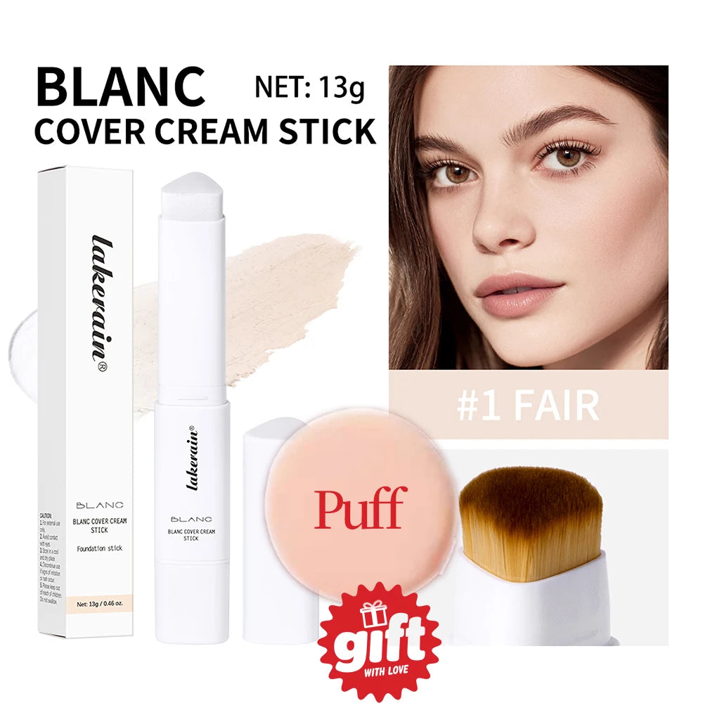 2-in-1 Color-Changing Foundation Stick Liquid Lightweight Moisturizing Brightening Foundation Color Changing For All Skin Types