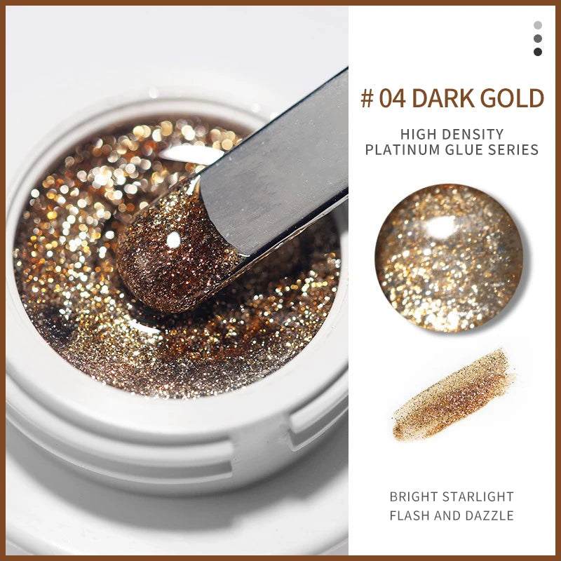 Silver/Gold Metal Gel Metallic Nail Polish Chrome 3D Metal Painted Gel Polish 5ml Liquid Mirror Effect Glossy Shine Manicure