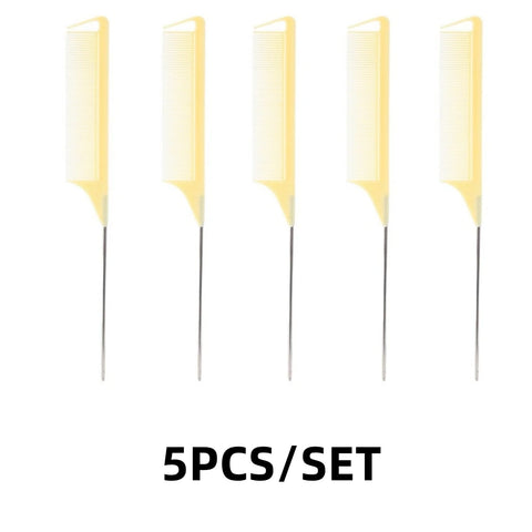 5PCS/12PCS Professional Candy Color Hair Styling Pointy Tail Comb for Wig, Partition, Braid, Hair Dye, and Highlights Hair Tool