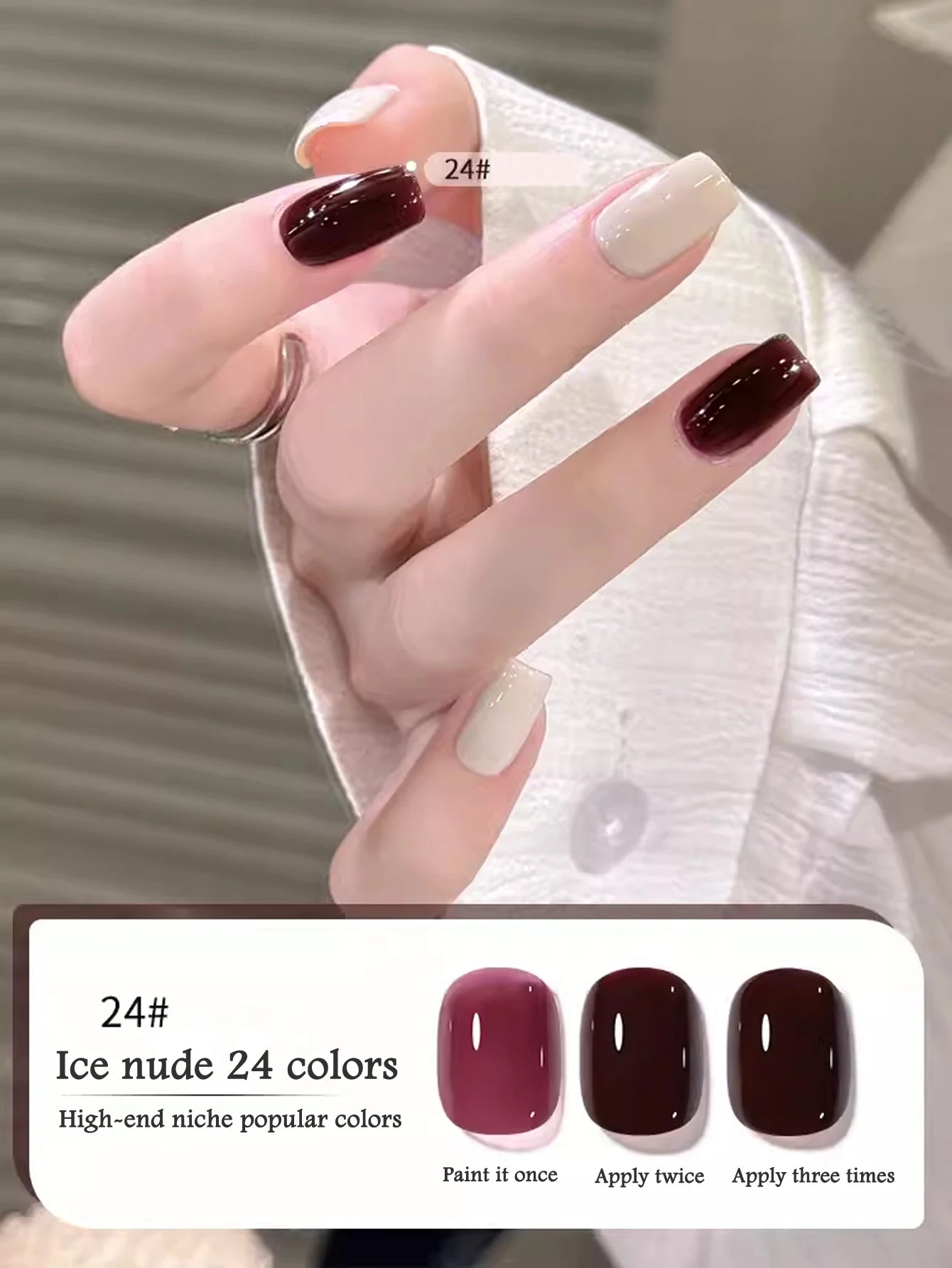 10ML 1-24PCS Milk White Jelly Gel Nail Polish Nail Art 2025 New Popular Nail Supplies UV LED Light Nails Autumn Nails