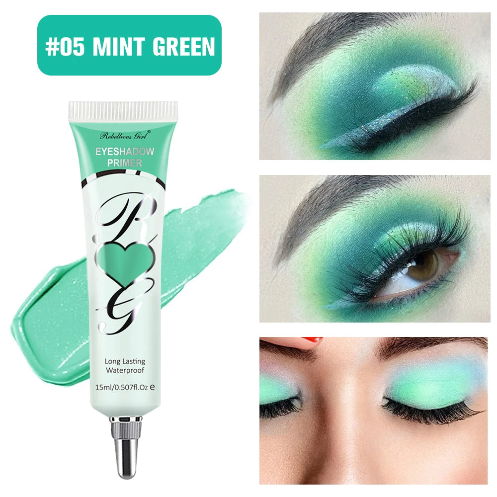 White Dark Matte Eye Shadow Primer Suitable for Oily Eyelid Eye Makeup Base Waterproof and Stain Resistant,Durable Cream Liquid