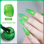 Arte Clavo Transparent Nude Pink Color Jelly Gel Nail Polish Semi Permanent 15ml Top Coat Soak Off UVLED Varnish Nail Art Design