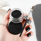 Black Eyeliner Cream Waterproof Beauty Cosmetics Long Lasting Eyeliner Gel Eyeshadow Makeup Tool With Brush Set Matte Eye Liner