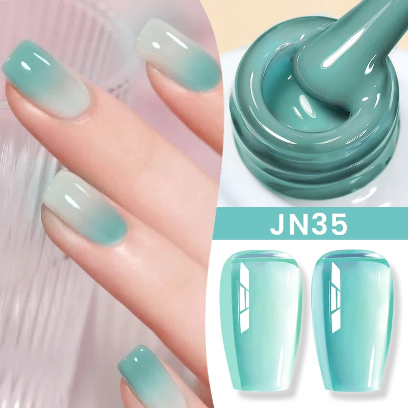 BORN PRETTY Milky White Jelly Nude Gel Nail Polish 10ml White Translucent Soak Off Gel Vernis Semi Permanent Need UV Light Cure