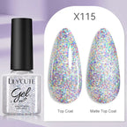 LILYCUTE  5ml Gold Sliver Metallic Liner Gel Nail Polish French Style Super Bright Mirror Pull Line Graffiti Painting Stripe Gel