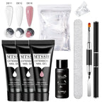 Mtssii 17PCS/Set 20ml Nail Extension Gel Set Builder UV Gel for Nails With 6W UV LED Lamp Nail Extension Tools Kit For Beginner