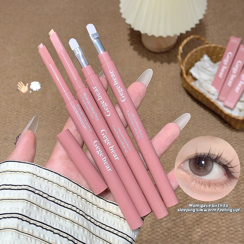 Bicolor Under Eye Pencil 2 In 1 Brightening Highlighter Nude Pink Shadow Stick Aegyo Sal Lying Silkworm Eeyshadow Lash Makeup