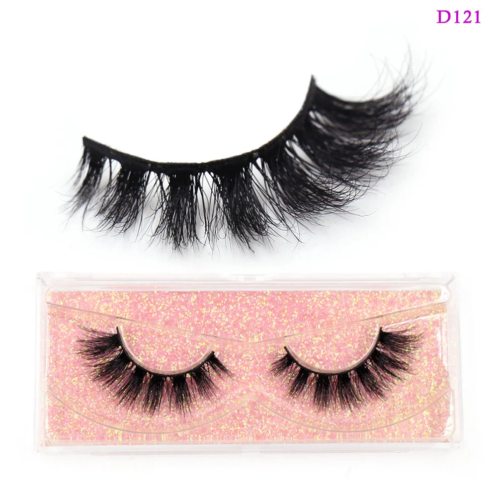False Eyelashes 3D Mink Lashes Soft Fluffy Natural Long Fake Lashes Full Stripe False Eyelash Volume Eye Lashes for Makeup D101