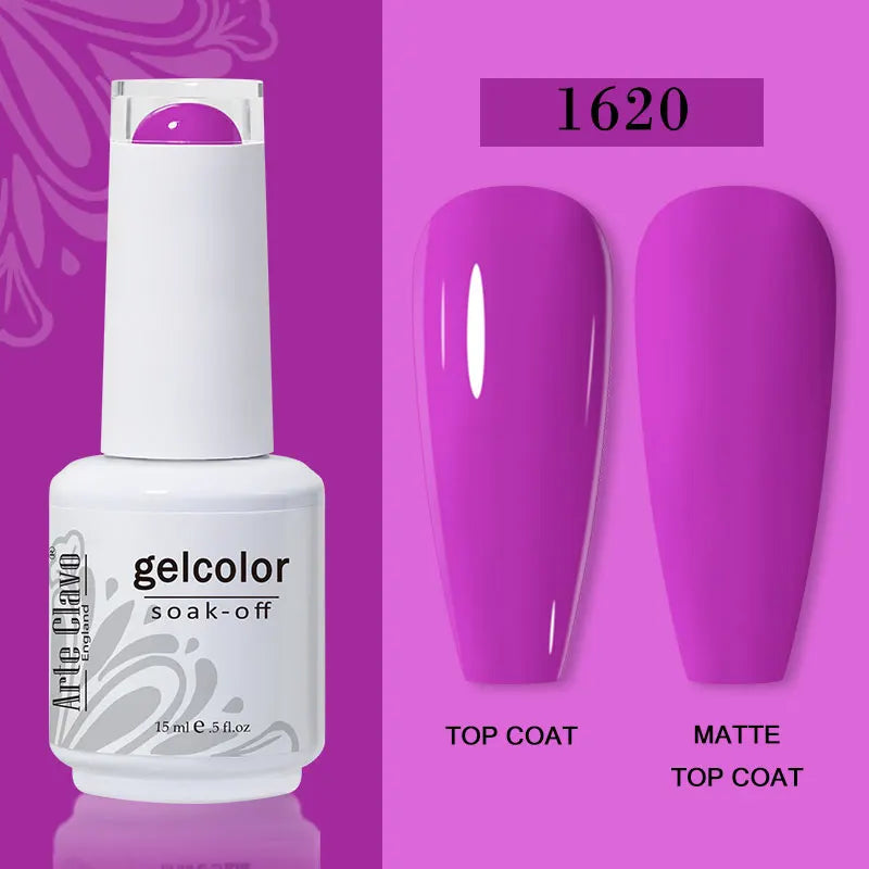 Arte Clavo Transparent Nude Pink Color Jelly Gel Nail Polish Semi Permanent 15ml Top Coat Soak Off UVLED Varnish Nail Art Design