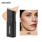 Stick Foundation Cream Long-Wear Waterproof Covers Moisturizing Full Coverage Concealer Face Contouring Stick For Base Makeup