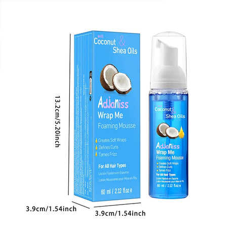 Coconut Oil and Shea Wrap Me Foaming Curl Mousse Creates Soft Wraps Hair Mousse for Curly Hair Defines Curls For All Hair Types
