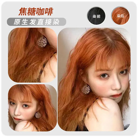 Mokeru Natural Organic Brown Hair Color Permanent Hair Coloring Shampoo Long Lasting Hair Dye Shampoo For Women Professional Dye