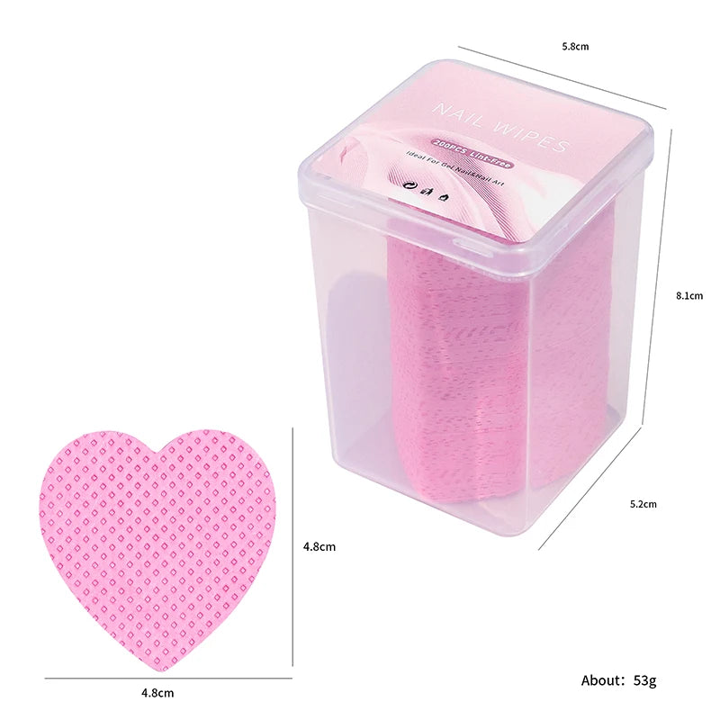 200pc Gel Nail Polish Remover Wipes Cleaner Manicure Nail Remover Lint-Free Cotton Wipes Cleaner Paper Pad Makeup Tool Wholesale
