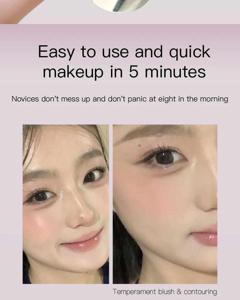 Gentle Korean Liquid Powder Blusher Faceplate Waterproof Facial Shadow Highlight Nose Lasting Brightening Rouge Student Girl