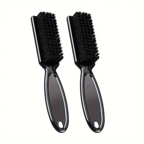 Barber Neck Duster Brush Sets Plastic Handle Hairdressing Soft Hair Cleaning Brush Head Shape Carving Cleaning Brush