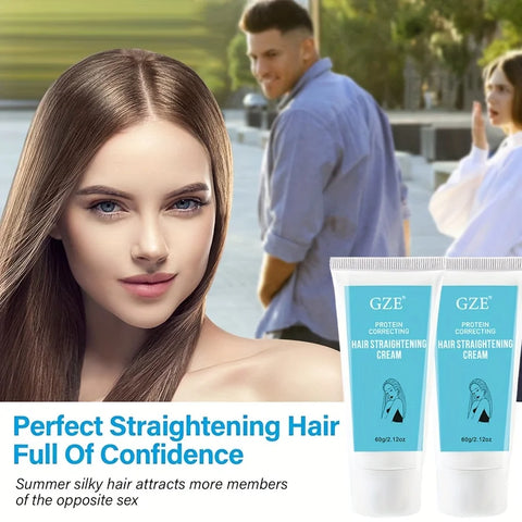 GZE Protein Correct Straight Hair Cream Smooth Short-Tempered Open Fork Healthy And Mainte Damaged Hairnance Free