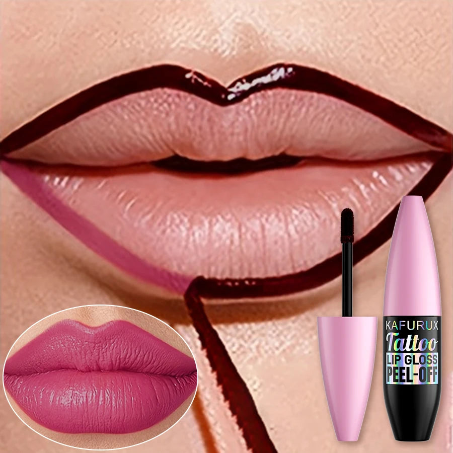 7 Colors Waterproof Lip Tint Peel Off Lip Liner Tattoo Lipgloss Long Lasting Matte Pink Red Brown Contour Makeup Lips Stain Gift