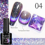 PUETNE 7.5ML Amber Moonlight Cat Magnetic Gel Nail Polish Winter Nails Jelly Glass Cat Eye Soak Off UV Semi-Permanent Varnish