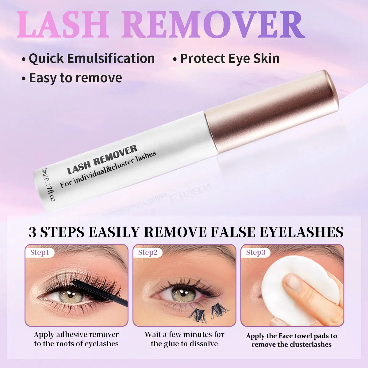 DIY Lash Extension Mix Styles Individual Lash Clusters with Bond&Seal Remover Tweezers Lash Brush eye Makeup tool