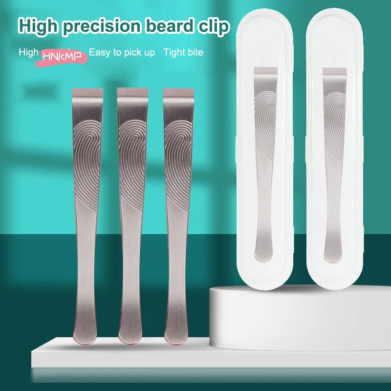 Durable Thickened Stainless Steel Tweezers for Beard Eyebrow Hair Removal Flat Tip Design Easy Grip Facial Hair Plucking Tool