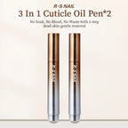 RSNAIL 3-in-1 Cuticle Oil Pen with Ceramic Nail Pusher for Hangnails Dry & Damaged Nails -Nail Care Pen for Repair & Nourishment