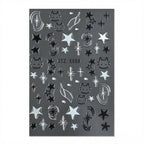 Black Silver Cat Animals Nail Sticker Decals Y2K Charms Cute Dog Cartoon Adhesive Sliders Foils For Manicure Nail Art Decoration