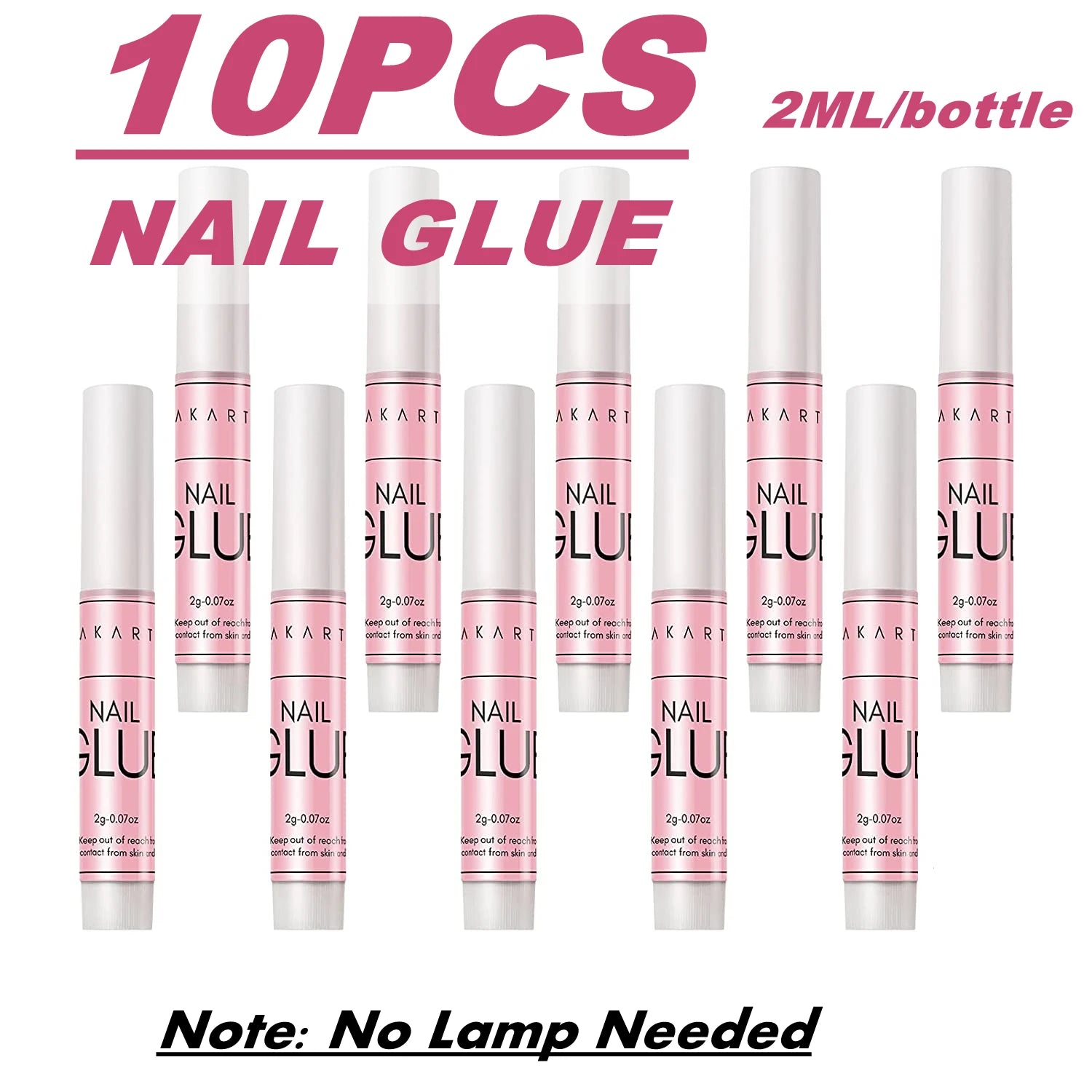 Makartt Solid Nail Glue for Press on Nails, Nail Glue Remover for UV Nail Glue, Non acetone Gentle Glue Off for False Nails Glue
