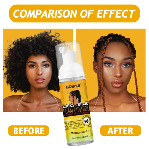 60ml High Shine Braid Mousse Moisturize and Styling Foam Mist Frizz Control Braiding Spray Cleaning Braids Lock & Twist Products