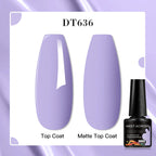 MEET ACROSS 8 Colors Mirror Gel Nail Polish Long-lasting Quick-drying Metallic Gold Silver Red Semi Permanent Varnish Nail Art
