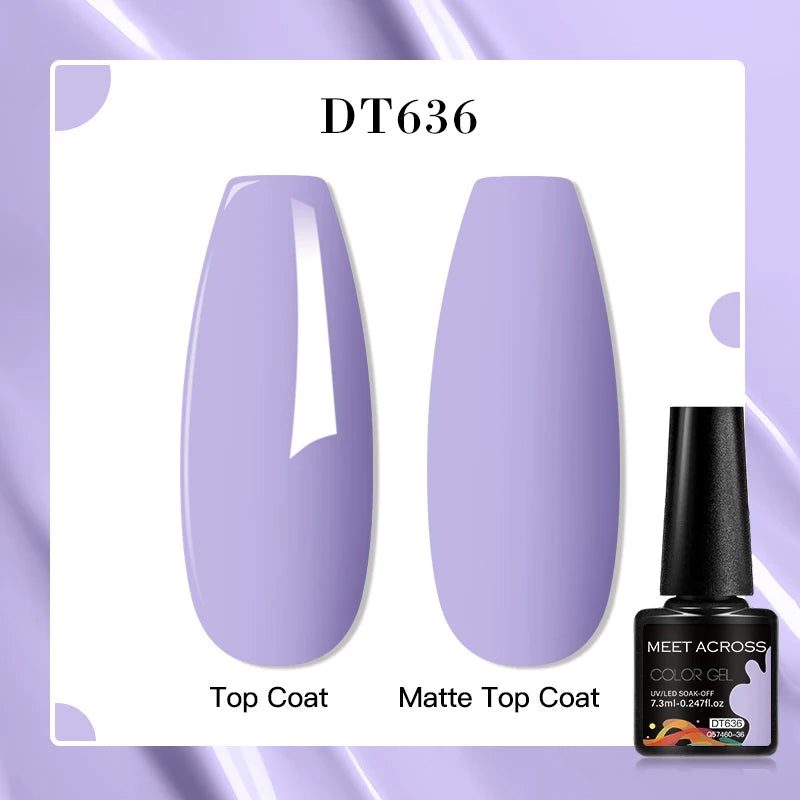 MEET ACROSS 8 Colors Mirror Gel Nail Polish Long-lasting Quick-drying Metallic Gold Silver Red Semi Permanent Varnish Nail Art