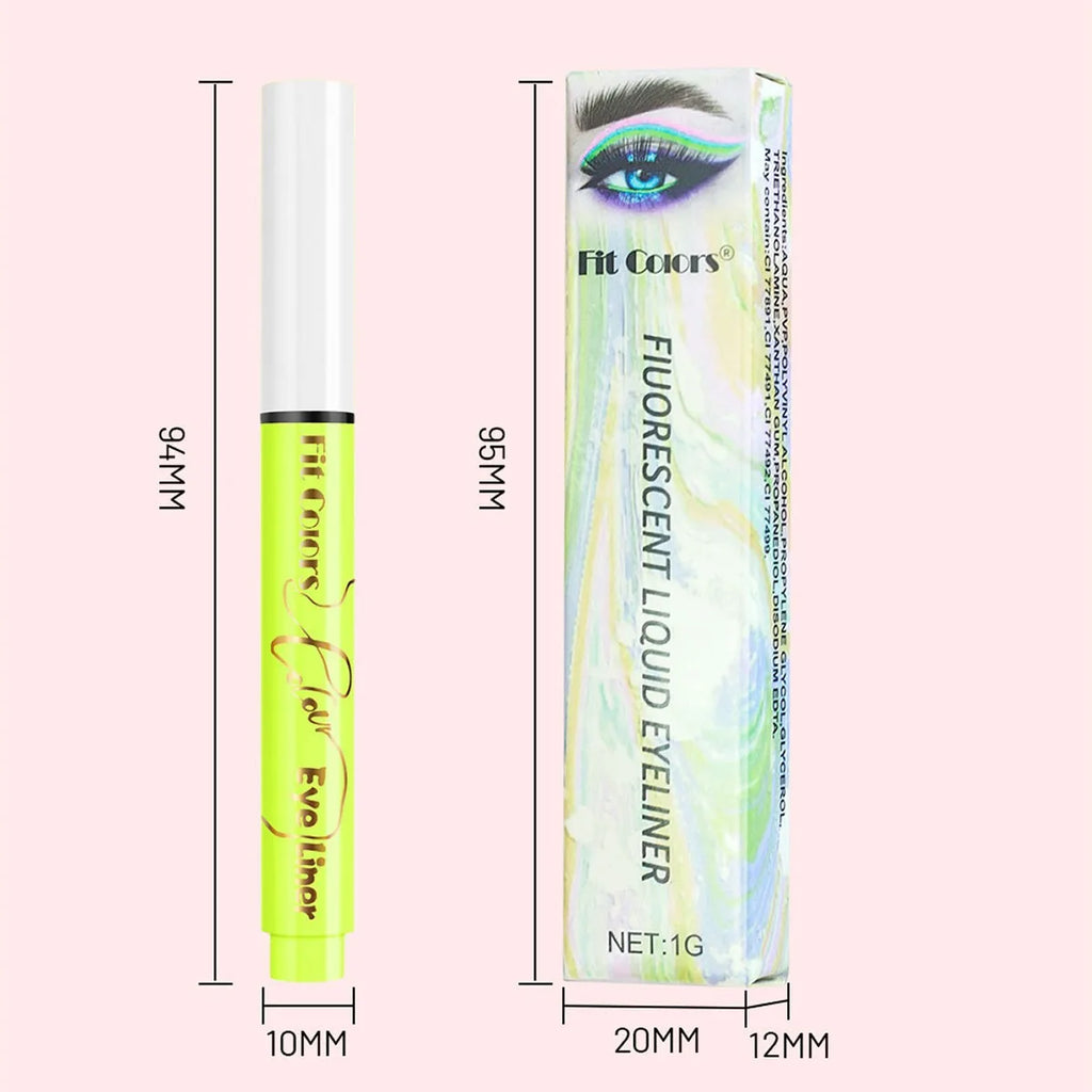 1pc Fluorescent Eyeliner Pen 12 Colors UV Waterproof Lasting Eyeliner Pen Makeup Eyeshadow Stick Face Painting Pencil Cosmetic