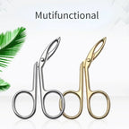 New Elbow Eyebrow Pliers Clip Scissors Tweezers Straight Pointed Stainless Steel Eyebrow Plucking Makeup Beauty Tools