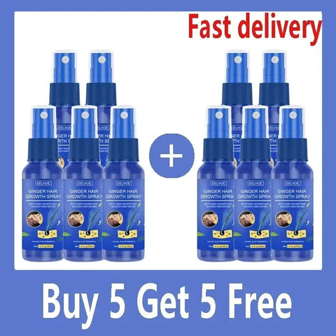 Ginger Hair Growth spray Anti Hair Fall Hair Loss Treatment Growth Essence Oil for Men Women